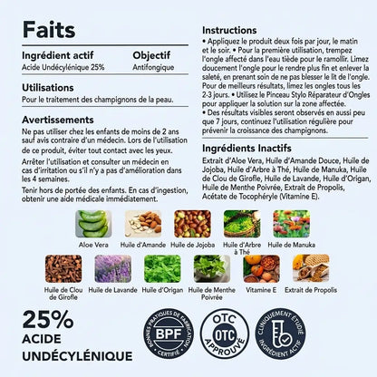 Éliminez les mycoses des ongles à la racine, et non pas seulement en surface.