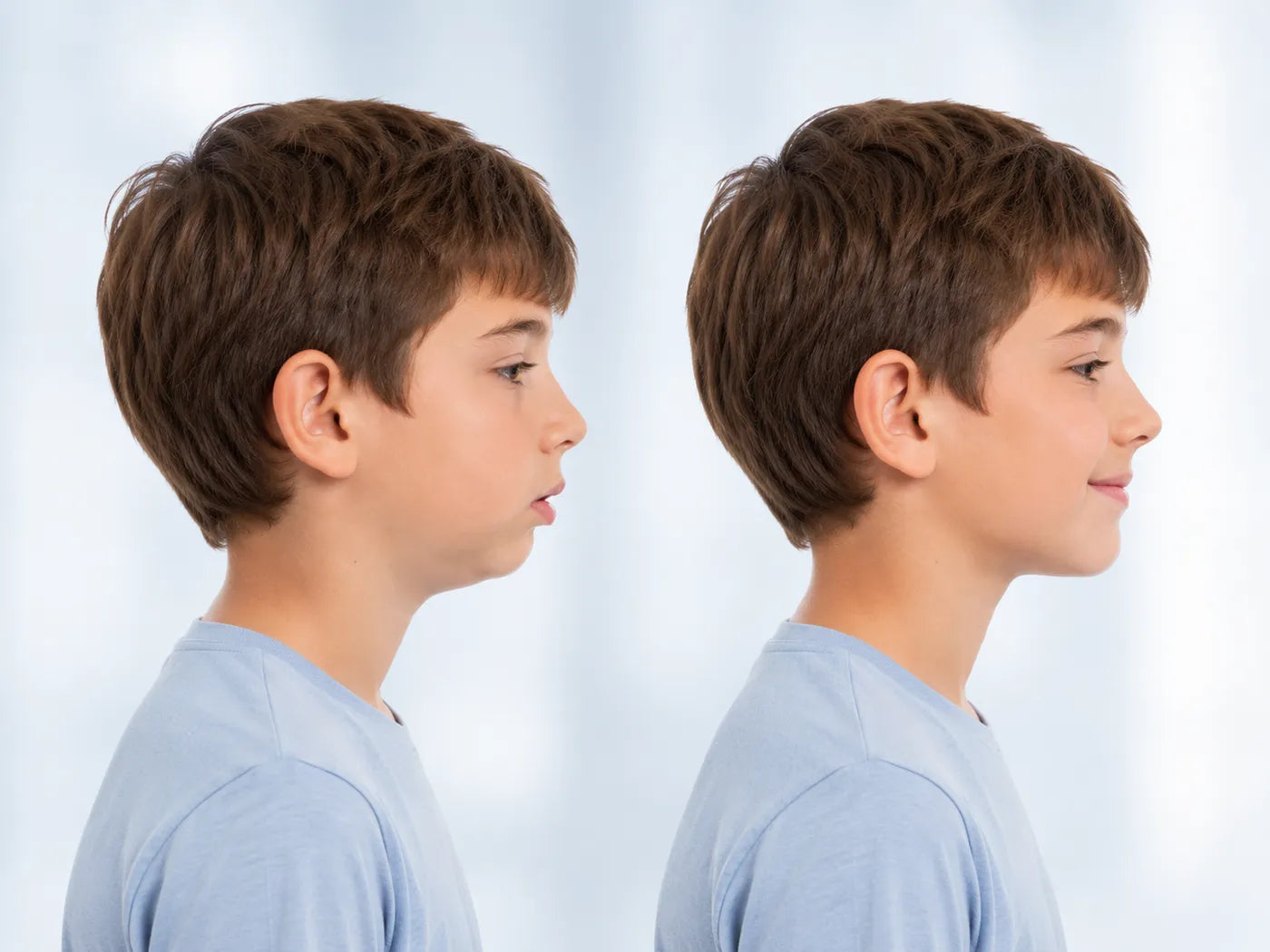 Profil d'un enfant avant et après